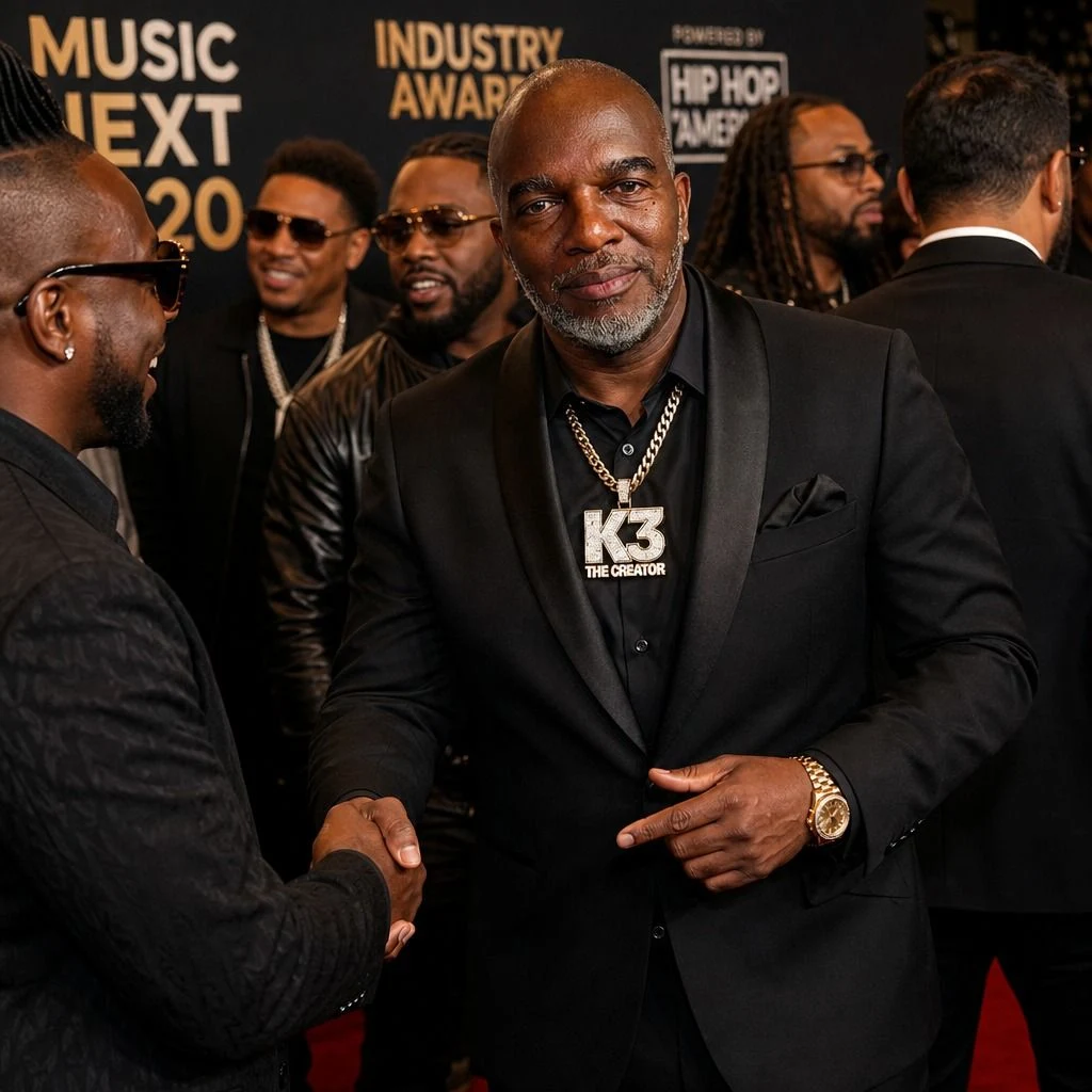 K3 the Creator at a music industry event